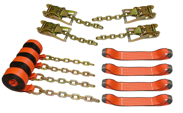 8 Point Rollback 14' Tie Down System Chain Ends For Car Hauler Carrier Tow Truck - Foto 11