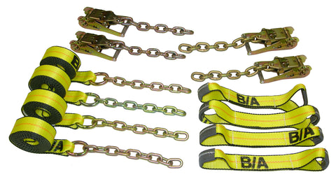 8 Point Roll Back Tie Down System w/ Chain Ends